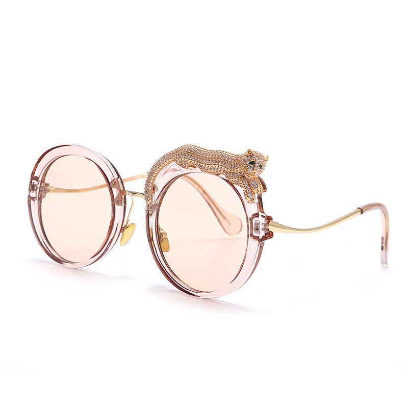 Leopard Round Frame Sunglasses - Kelly Obi New York