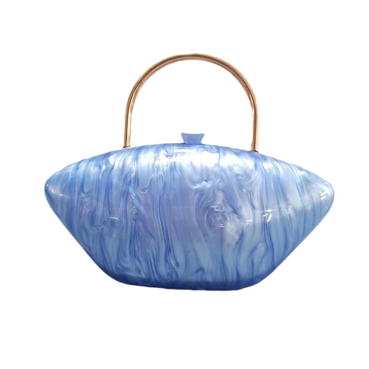 Marbled Acrylic Shell Handbag - Kelly Obi New York