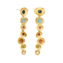 Multicolor Cold Enamel Copper Earrings - Kelly Obi New York