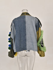 Patches Sequins and Laces Collage Jacket - Kelly Obi New York