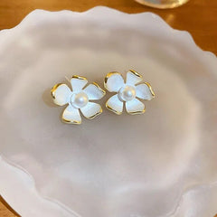 Pearl Flower Earrings - Kelly Obi New York