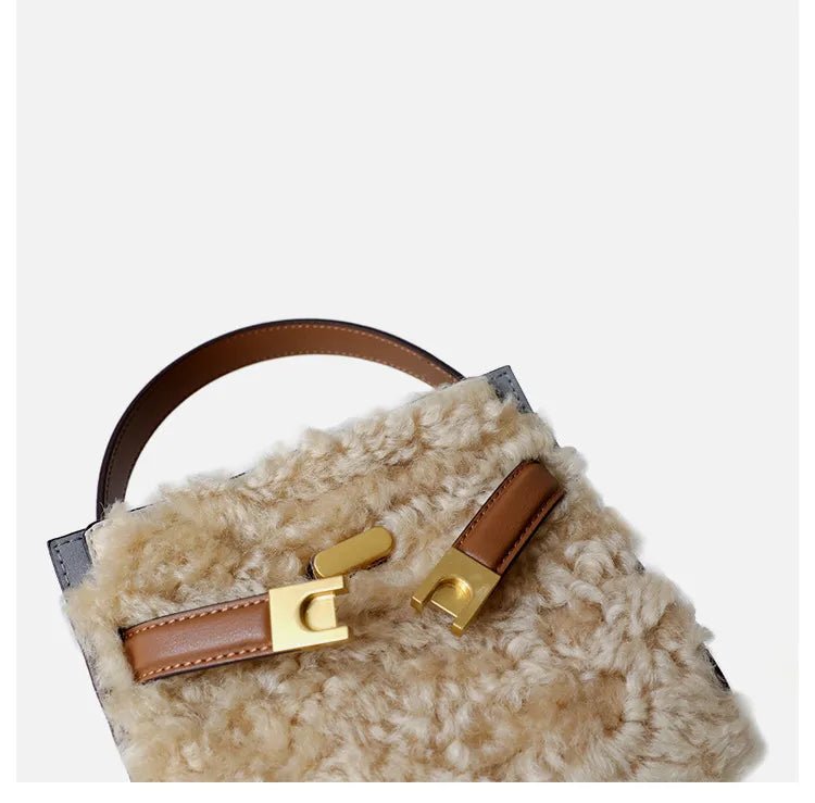 Petite Fluffy Wool Double Bag - Kelly Obi New York