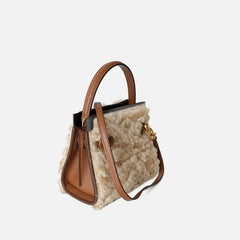 Petite Fluffy Wool Double Bag - Kelly Obi New York