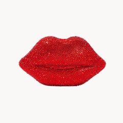 Red Lip Rhinestone Handbag - Kelly Obi New York