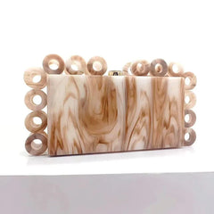 Rings Acrylic Clutch Bag - Kelly Obi New York