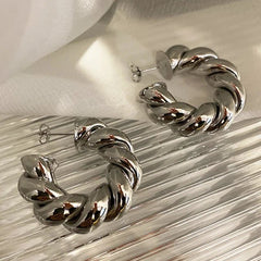 Rope Hoops Stud Earrings - Kelly Obi New York