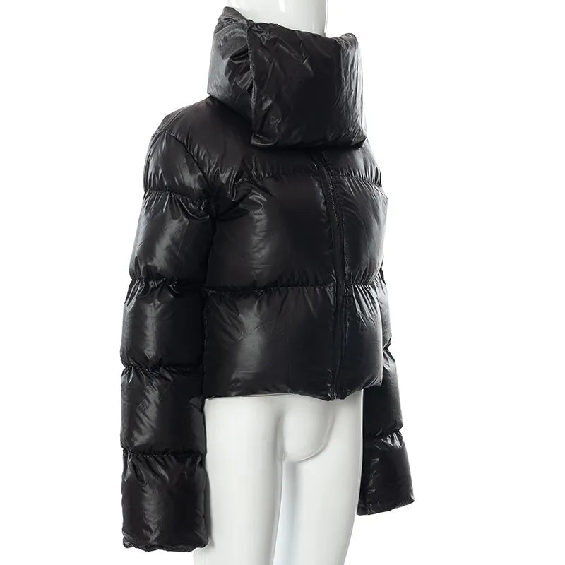 Scarf Collar Short Bubble Coat - Kelly Obi New York