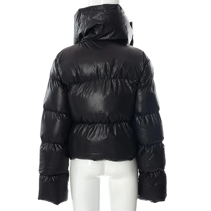 Scarf Collar Short Bubble Coat - Kelly Obi New York