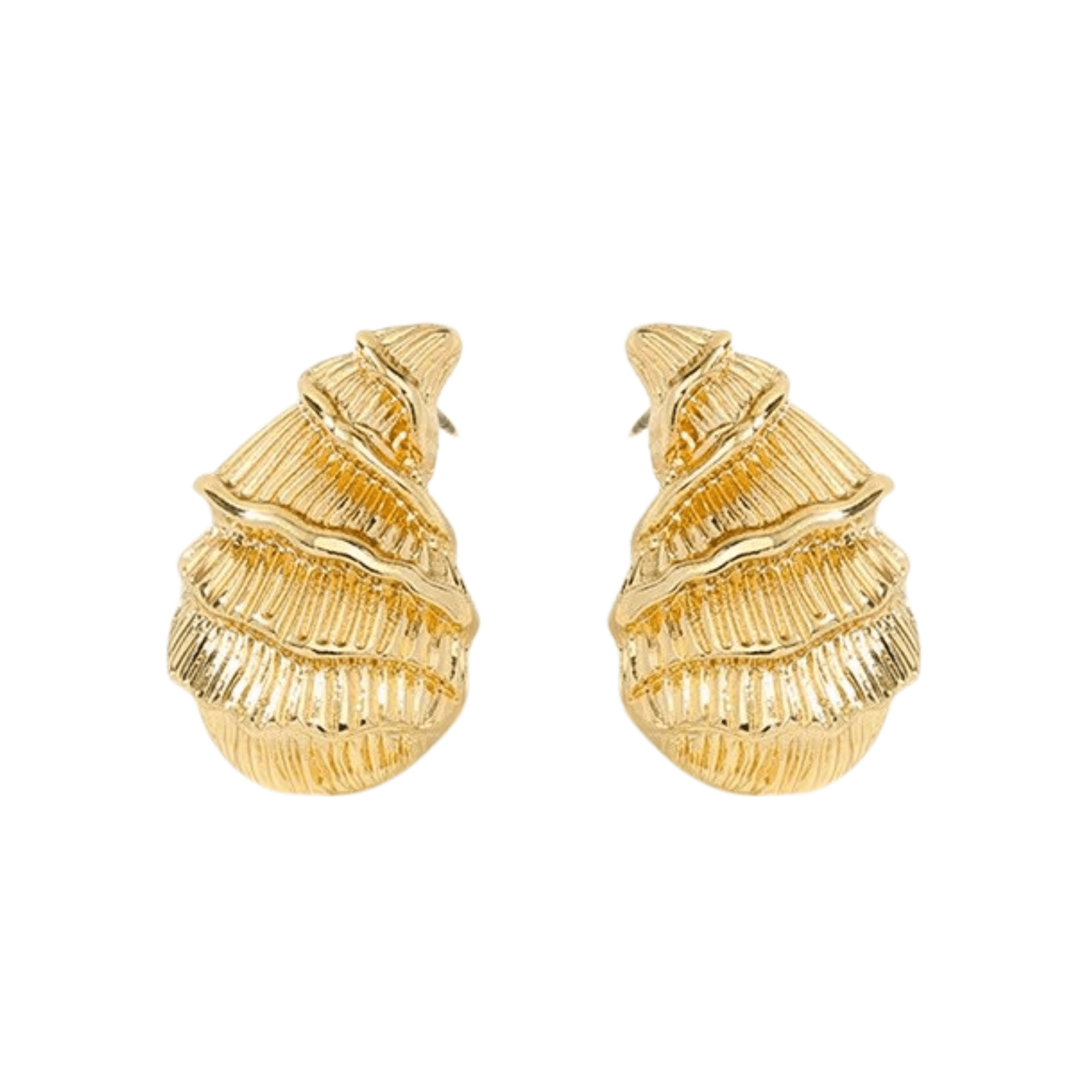 Sea Snail Metal Stud Earrings - Kelly Obi New York