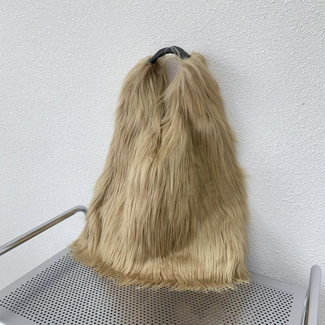 Soft Faux Fur Tote Bag - Kelly Obi New York