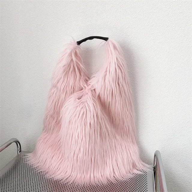 Soft Faux Fur Tote Bag - Kelly Obi New York