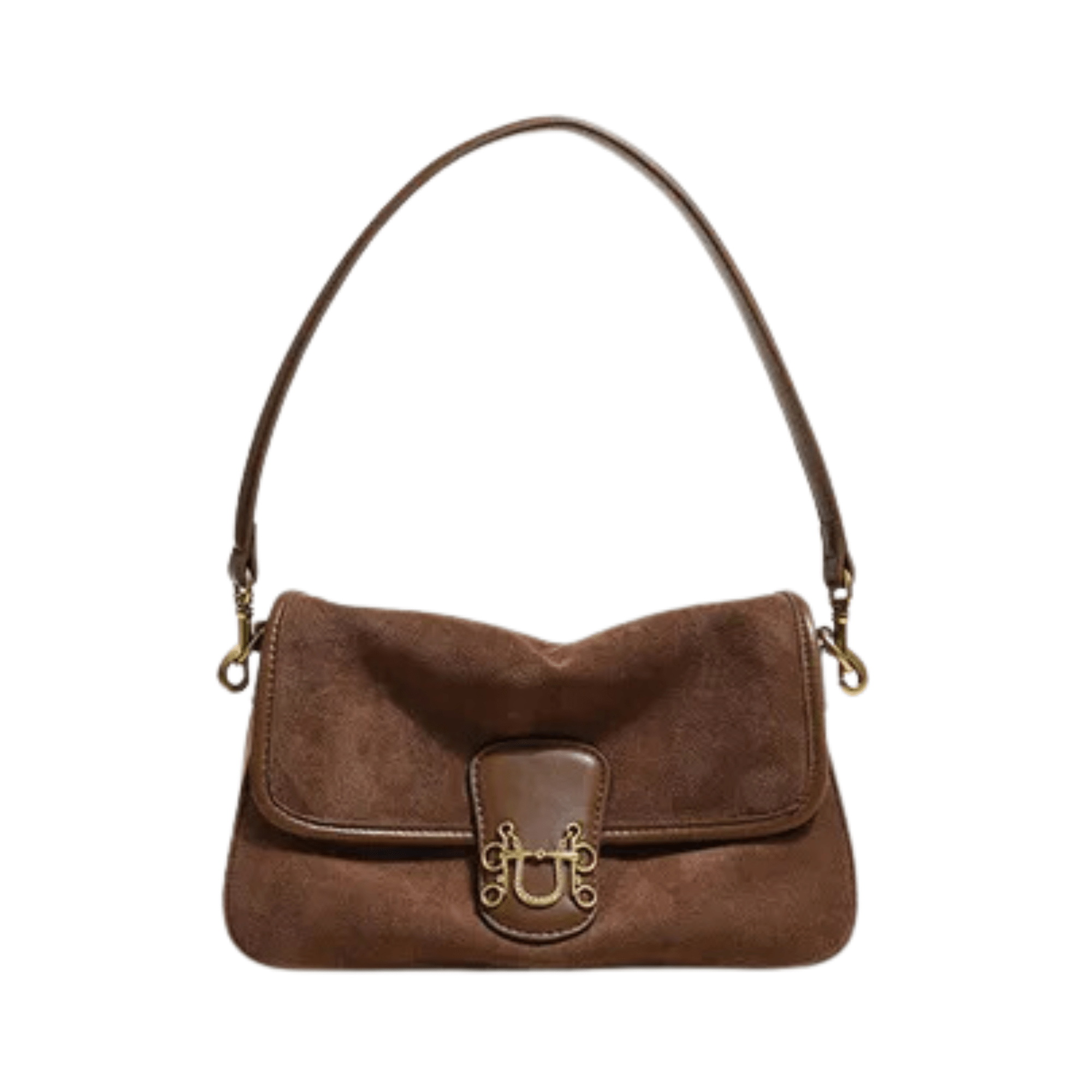 Soft Suede Shoulder Flap Bag - Kelly Obi New York