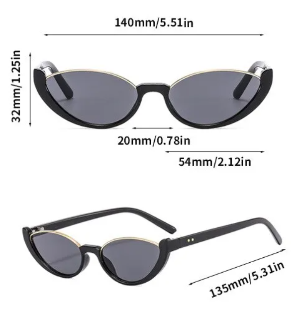 Elegant Half Frame Sunglasses