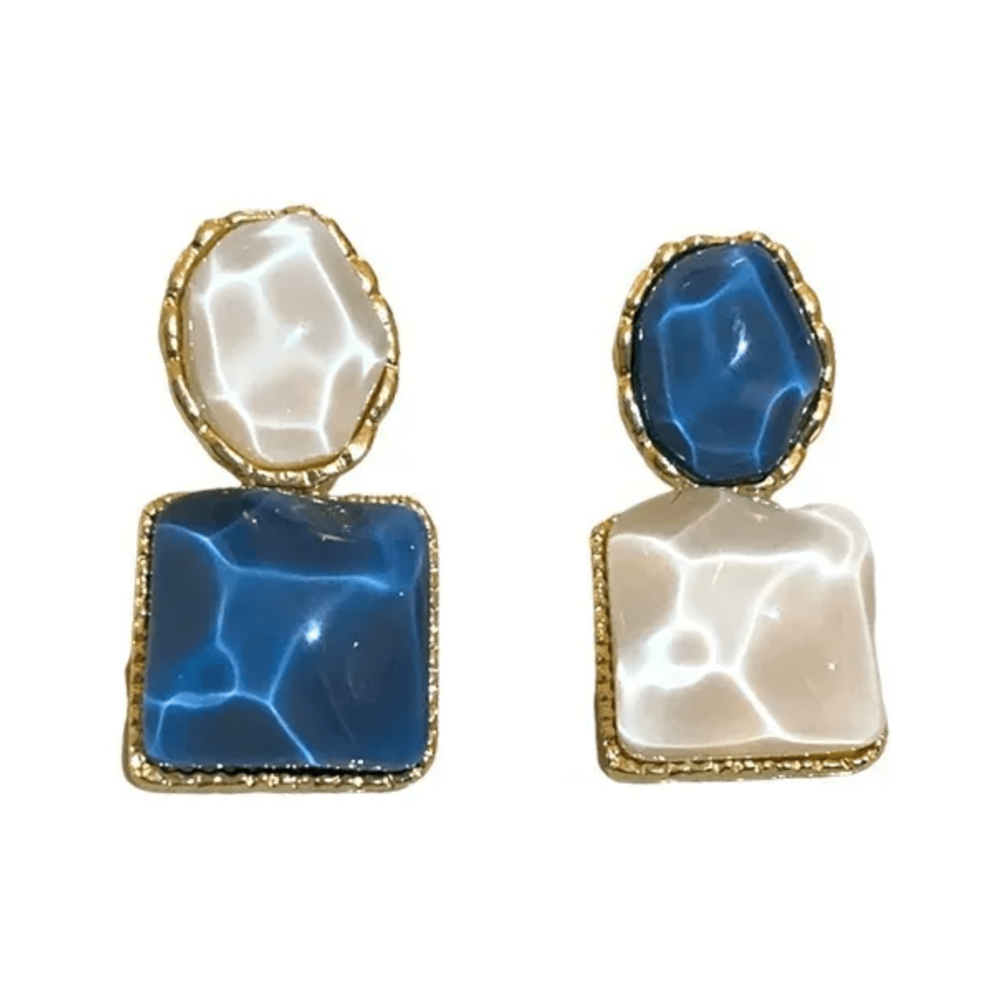 Square Baroque Freshwater Earrings - Kelly Obi New York