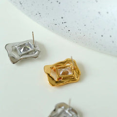 Square Glass Earrings - Kelly Obi New York