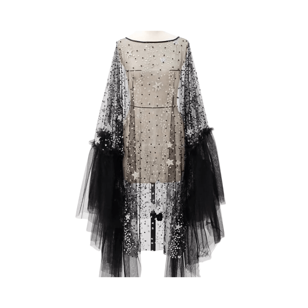 Star Shower Ruffle Sheer Dress - Kelly Obi New York