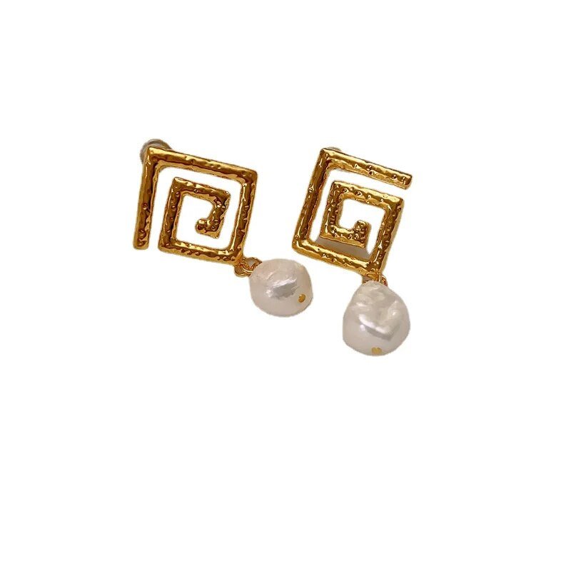 Swirl Faux Pearl Earrings - Kelly Obi New York