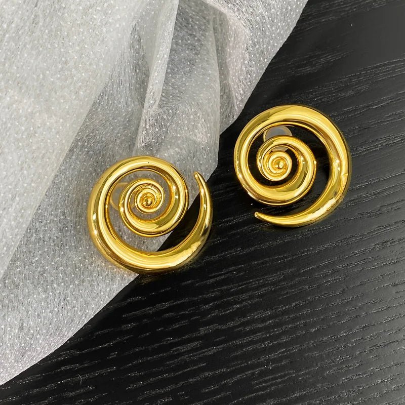 Swirl Stud Earrings - Kelly Obi New York