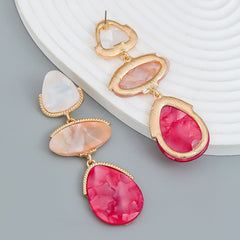 Teardrops Dangling Plate Earrings - Kelly Obi New York