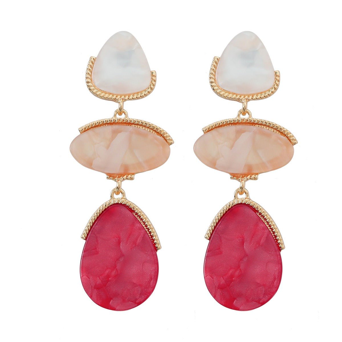 Teardrops Dangling Plate Earrings - Kelly Obi New York