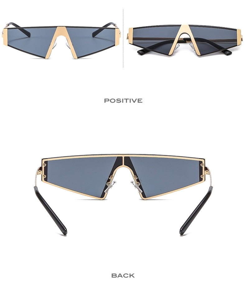 Triangle Metal Frame Sunglasses - Kelly Obi New York