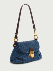 Tuck Lock Crossbody Denim Bag - Kelly Obi New York