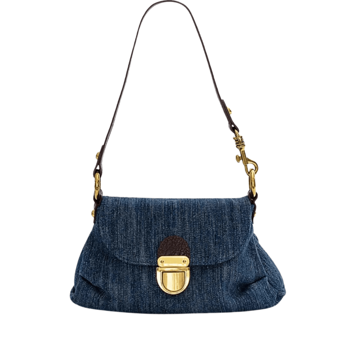 Tuck Lock Crossbody Denim Bag - Kelly Obi New York