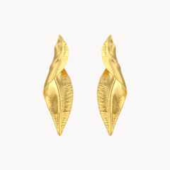 Twisted Leaf Earrings - Kelly Obi New York