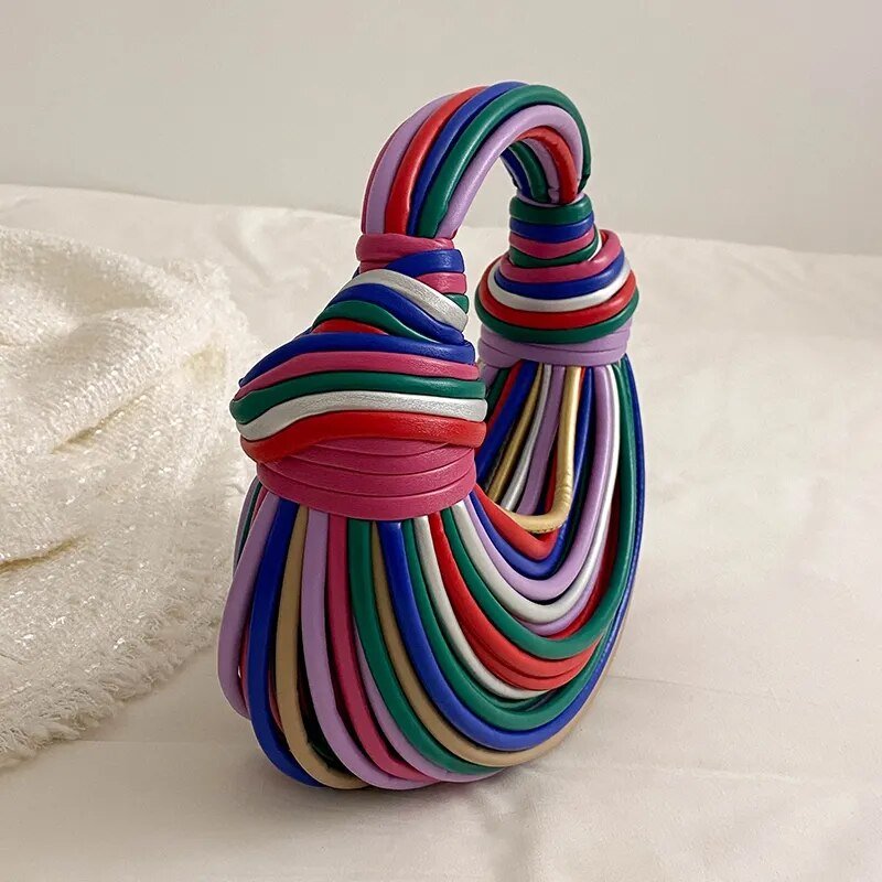 Vibrant Colorful Rainbow Noodles Bag - Kelly Obi New York