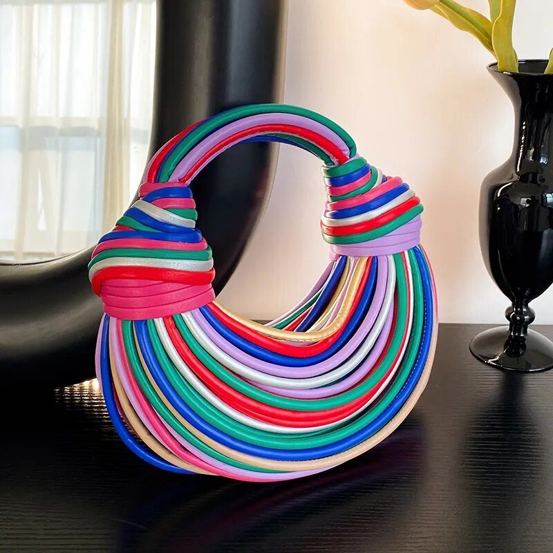 Vibrant Colorful Rainbow Noodles Bag - Kelly Obi New York