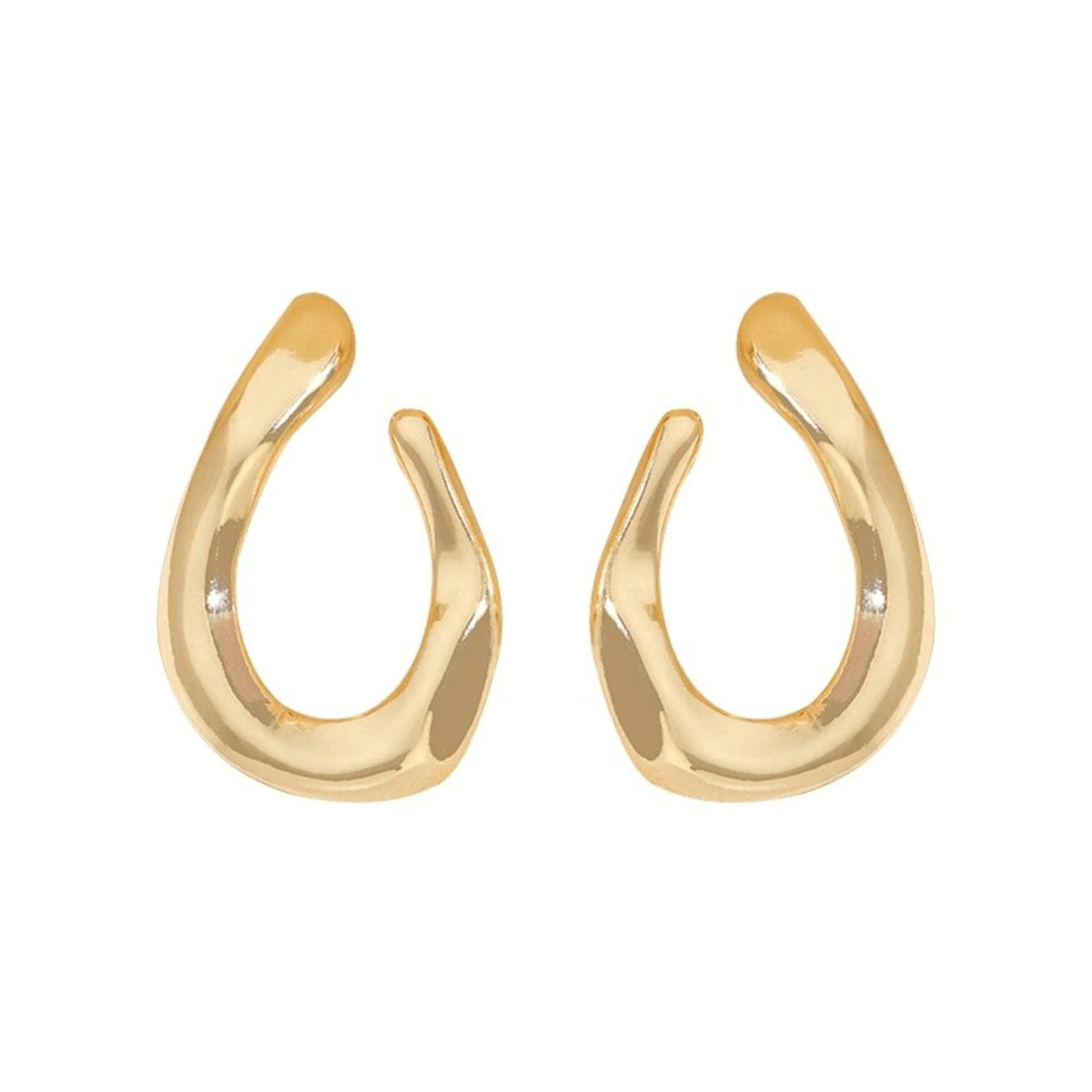 Warped Hook Stud Earrings - Kelly Obi New York