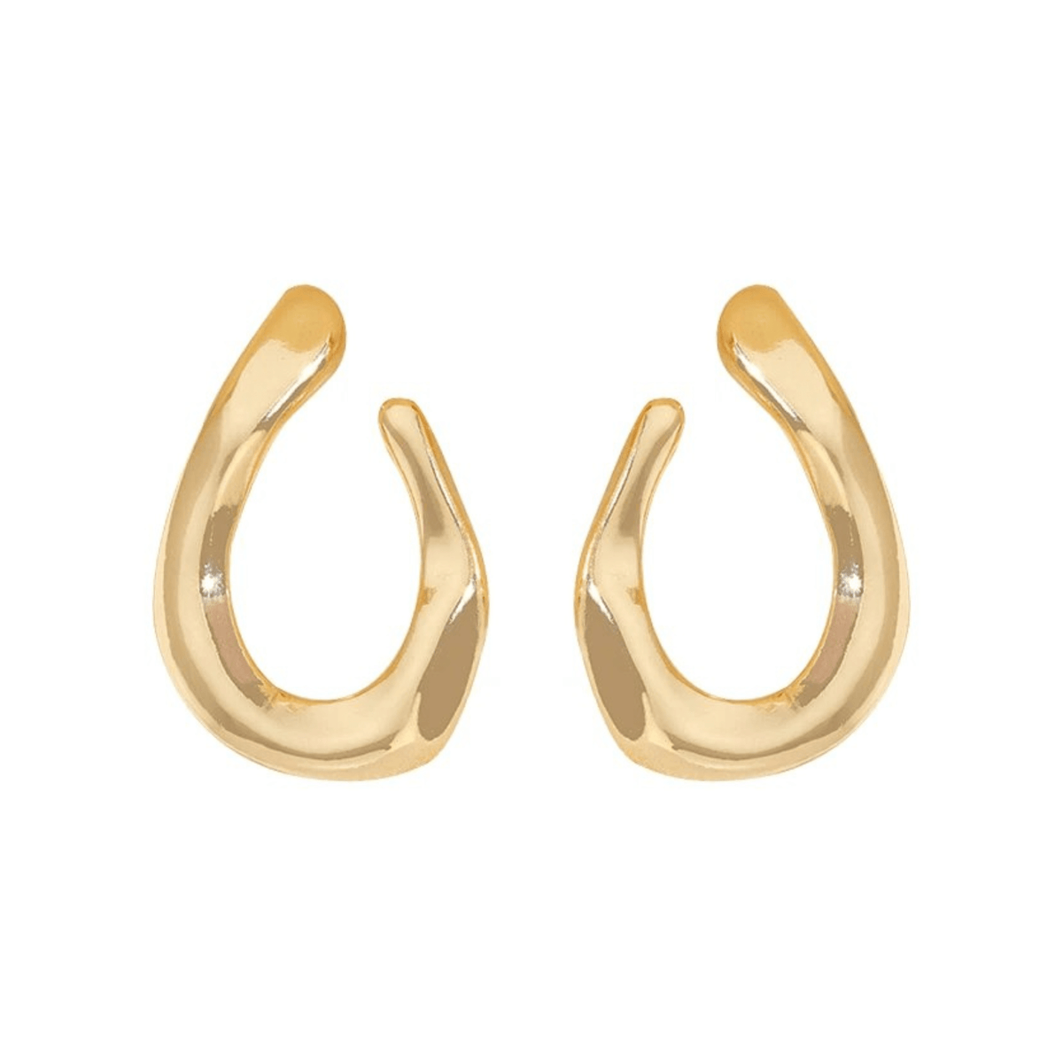 Warped Hook Stud Earrings - Kelly Obi New York