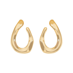 Warped Hook Stud Earrings - Kelly Obi New York