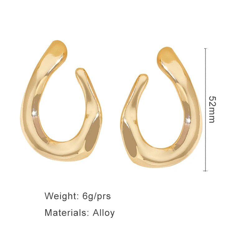 Warped Hook Stud Earrings - Kelly Obi New York