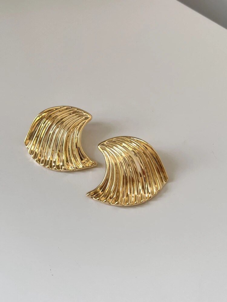 Wavy Metal Earrings - Kelly Obi New York