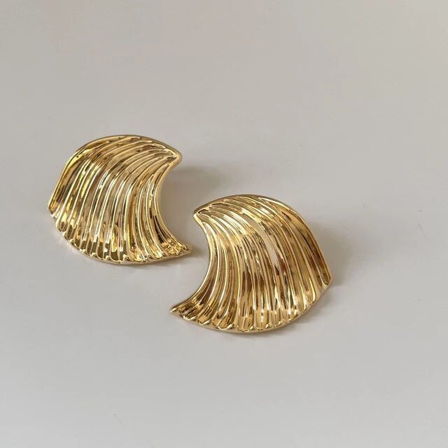 Wavy Metal Earrings - Kelly Obi New York