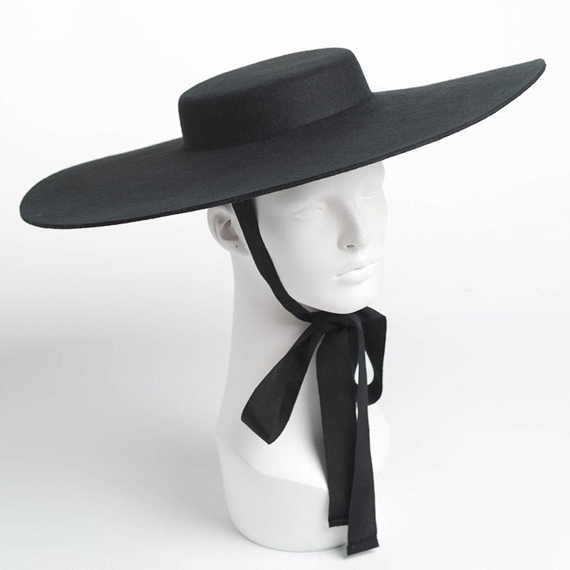 Wide Brim Wool Hat - Kelly Obi New York