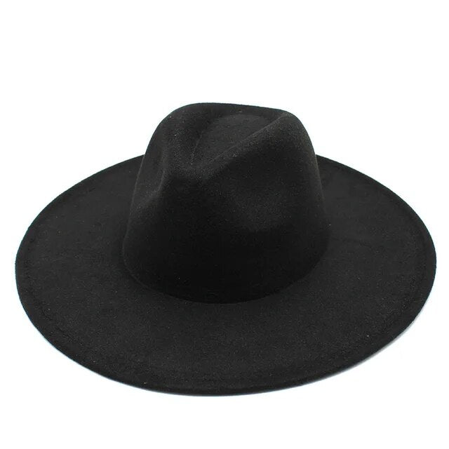 Wide Brim Woolen Jazz Hat - Kelly Obi New York