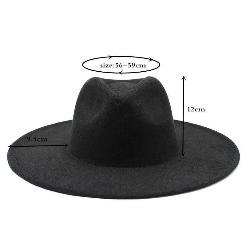 Wide Brim Woolen Jazz Hat - Kelly Obi New York