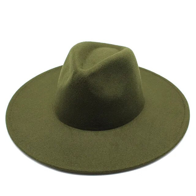 Wide Brim Woolen Jazz Hat - Kelly Obi New York