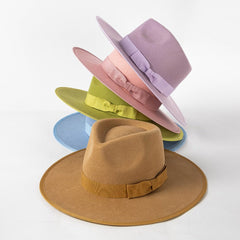 Wool Fedora with Ribbon - Kelly Obi New York