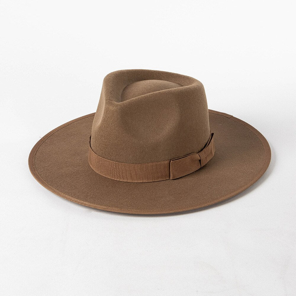 Wool Fedora with Ribbon - Kelly Obi New York