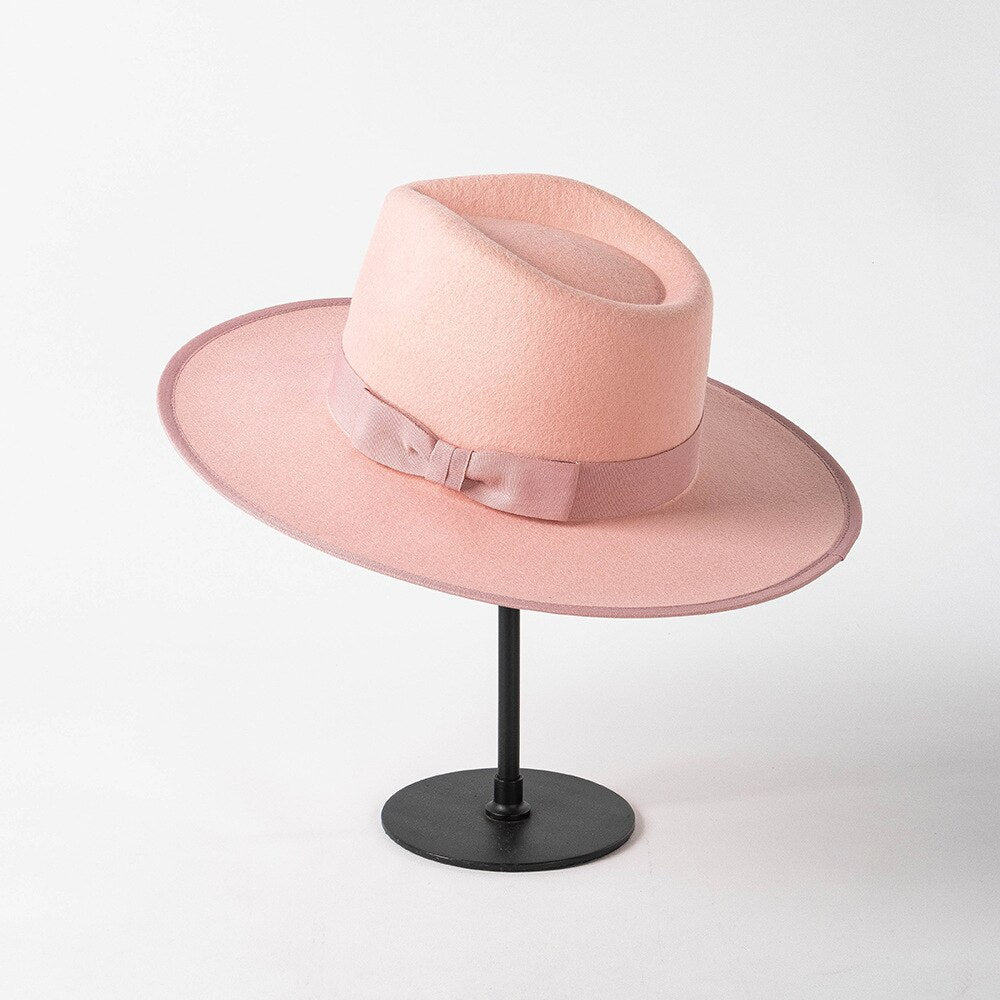 Wool Fedora with Ribbon - Kelly Obi New York