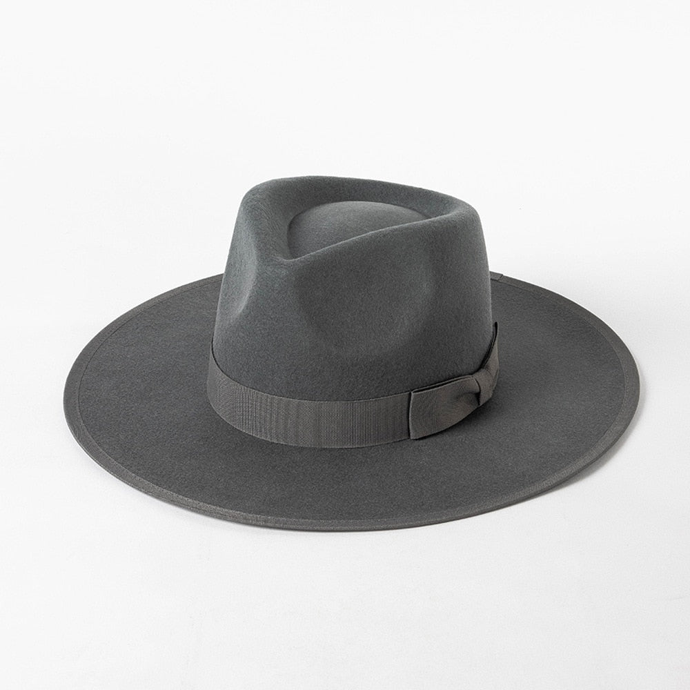 Wool Fedora with Ribbon - Kelly Obi New York